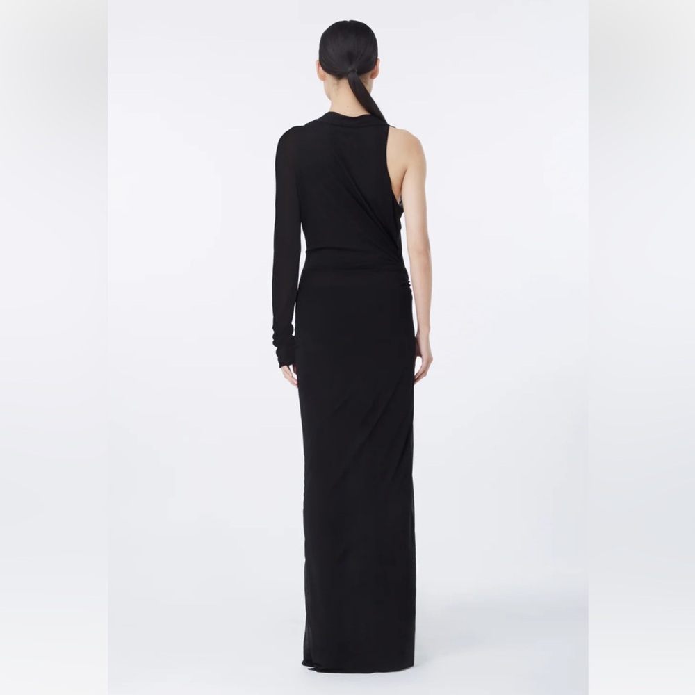GAUGE81 Myrtia long one sleeve jersey dress maxi black